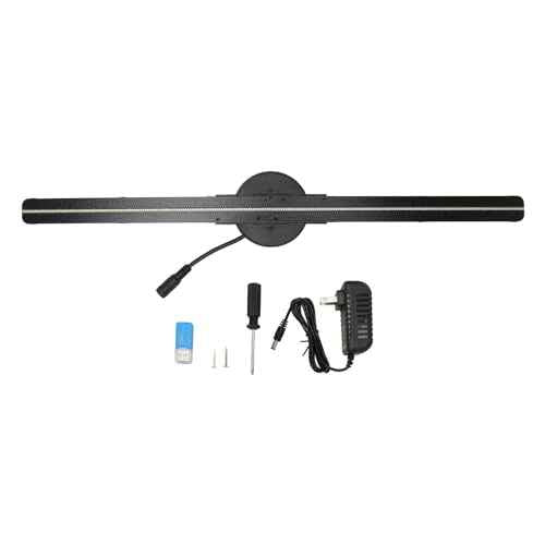 16.5In 3D Hologram Fan WiFi Projector with 224 LED Beads, 2000x224 Resolution, Borderless Images, Custom Editing Multiple Controls for Store Advertising, Parties, Halloween (s)