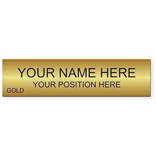 Lasercrafting Office Desk Name Plate or Wall/Door Sign - 2x8 or 2x10 - Laser Engraved Sign - CUSTOMIZE. Holder/bracket available. Choose colors and fonts. Great gift idea.
