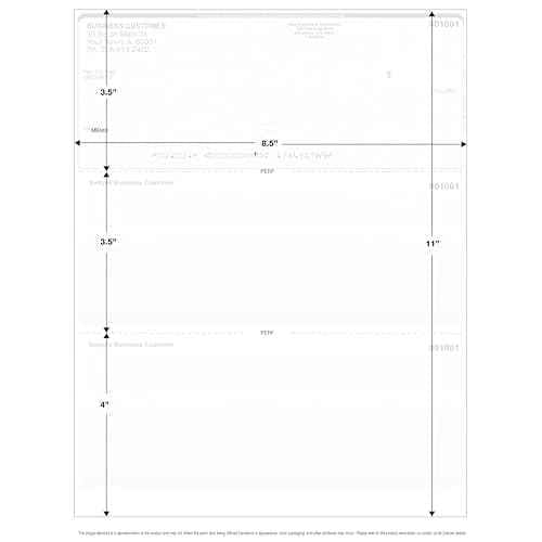 Blank High Security Top Computer Checks, 250 Blue Laser Checks