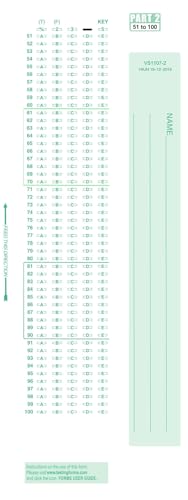 TestingForms 25 Pack Compatible Scantron 882-E Test Answer Sheets