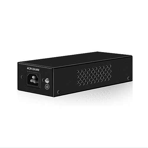 PoE Injector Up to 90w Power Supply, 2.5 Gigabit PoE Adapter for IP Cameras and VoIP Phones Network Distance Up to 328 ft. PoE Power Supply IEEE 802.3af Compliant Plug & Play Desktop UL Certified