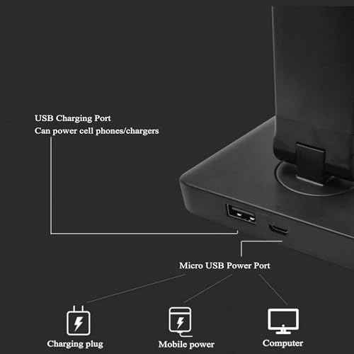 LED Desk Lamp Dimmable Table Lamp with USB Charging Port,5 Lighting Modes,7 Brightness,Sensitive Control, 30/60 min Auto Timer,Night light,Foldable Portable Desk Light for Home Office Bedroom Reading