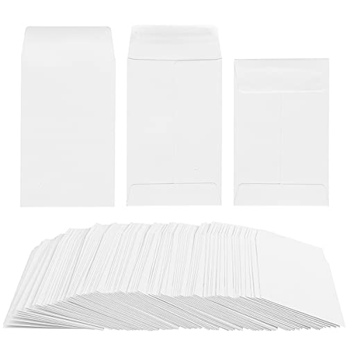 Small Coin & Seed Envelopes 200 Pack White 2 1/4 x 3 1/2 Inch Self-Sealing