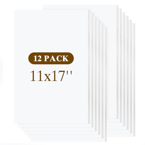 MBC Mat Board Center 12 Pack 11x17 White Foam Boards 1/8 Inch Thick Acid-Free