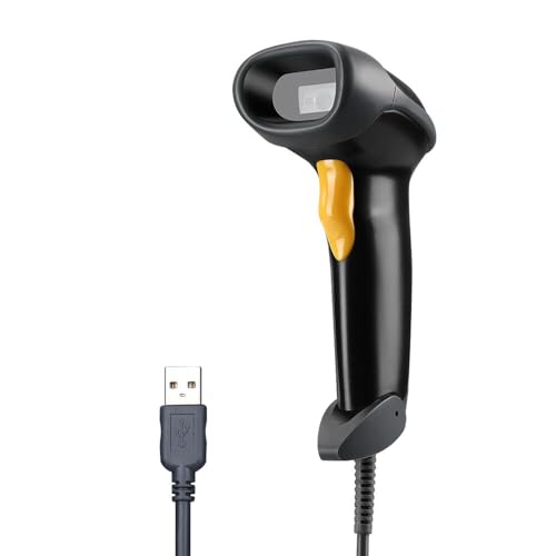 Eyoyo EYH2 Black Handheld USB 2D & 1D Barcode Scanner for POS & Mobile Payments