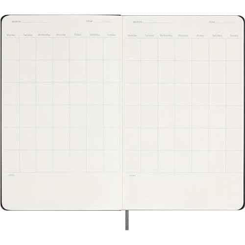Moleskine Classic Weekly Undated Planner, Hard Cover, Large (5" x 8.25"), Black, 288 pages