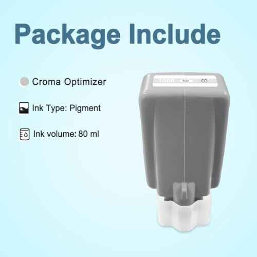KSUMEI PFI-1000 Ink Cartridge Compatible with Canon imagePROGRAF PRO-1000 Printer Individual Ink Tank 80ML Pigment (1-Pack Croma Optimizer)