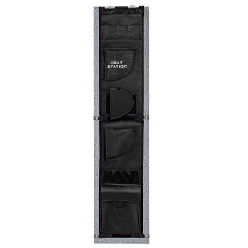 NEXT STATION Gun Safe Door Organizer,Safe Door Panel Organizer with Pistol Holsters Document Pouch Adjustable Width Fit Back Panel from 9 to 14 inches, Gun Safe Accessories Storage (8.5W*45.5H inch)