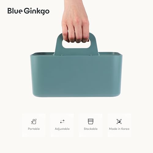 BLUE GINKGO Green Stackable Rectangle Organizer Caddy - Made in Korea