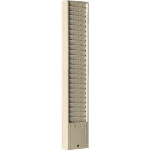Time Card Holder Rack, Steel, Model 158, 25 Pockets/Slots for 8-1/2" Tall Cards-Black