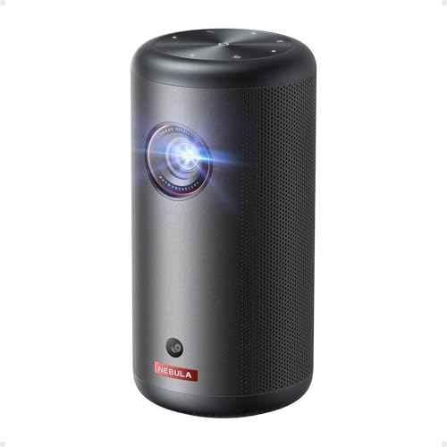 NEBULA Capsule 3 GTV Outdoor Projector, Netflix Officially Licensed, 1080P Smart Mini Projector with Wi-Fi, 2.5 hrs Battery, 120-Inch Display, Dolby Digital, Ultra Portable for Any Space