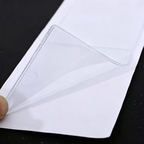 40PCS Classroom Nameplate Pockets - Clear Self-Adhesive Desk Tag Holders, 10.3 x 3.3 Inches, Thick PVC, Removable for Student Desks