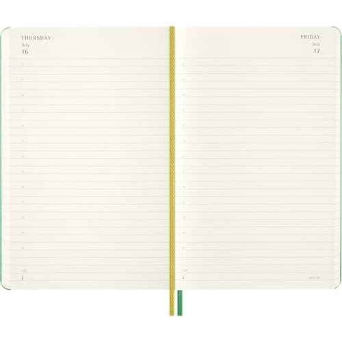 Moleskine Limited Edition Peanuts 'Charlie & Snoopy' 12 Month 2026 Daily Planner, Hard Cover, Large (5" x 8.25"), Emerald Green, 400 pages