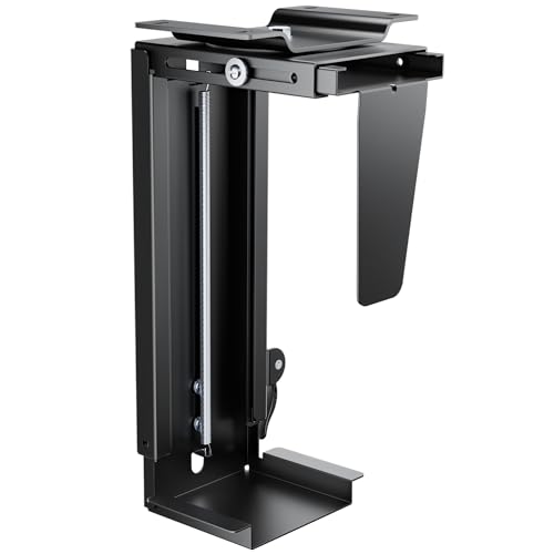 Under Desk PC Mount, Adjustable 3.5-8 in Wide Computer Tower Holder