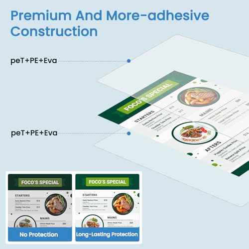 50 Pack Thermal Laminating Pouches 10 Mil, 9 x 11.5 Inches Clear Laminating Sheets, Wide Size Compatibility Office Laminating Supplies for Letter, Photo, Card and ID Badge