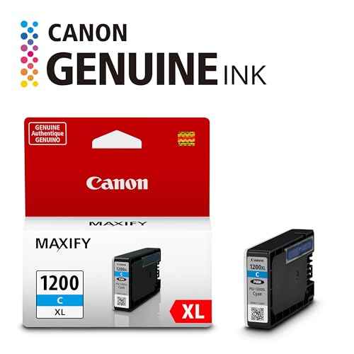 Canon PGI-1200XL Genuine Cyan Ink Tank, Compatible with MB2120, MB2720, B2020, and MB2320 (Optional) Printers
