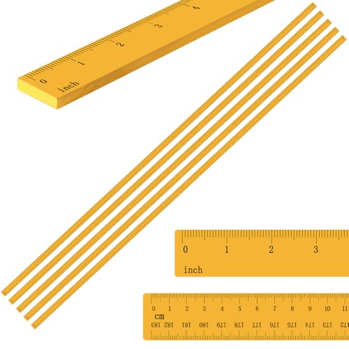 Janlaugh 5 Pcs Meter Stick 72 Inch Yard Stick Wood Economy Meterstick Ruler Wood Double Sided Yardstick for School Classroom Home Office Tailor Craft