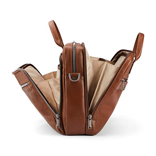Samsonite Classic Leather Toploader Briefcase Cognac, One Size