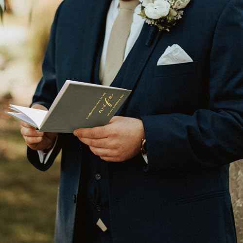 Elegant Velvet Wedding Vow Books With Gold Foil Lettering - Perfectly Sized His and Hers Vow Books With Plenty Of Pages To Write Whatever is on Your Heart - A Beautiful Addition For The Wedding Day