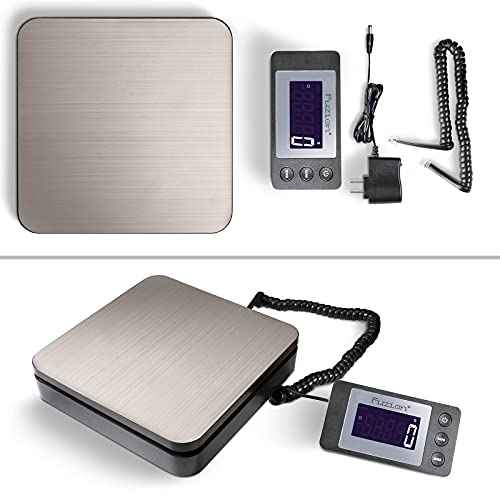 Fuzion Digital Shipping Scale 88lb ¡¿ 0.1oz, Durable Stainless Steel Postal Scale with Tare, 4 Weighing Modes, Shipping Scale for Packages, Postage Package Scale with Ac Adapter
