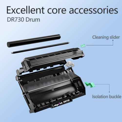 OKGO DR730 Drum Unit 2 Pack (Not Toner) Compatible Replacement for Brother DR-730 DR760 760 Drum Compatible with HL-L2350DW HL-L2370DW HL-L2395DW HL-L2325DW MFC-L2750DW MFC-L2710DW L2690DW