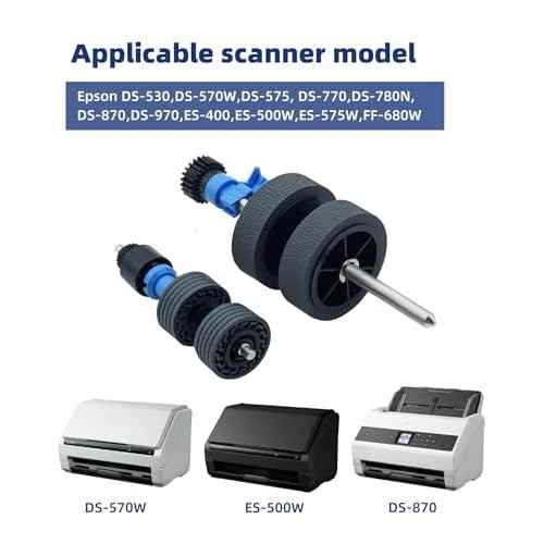 2025 New B12B819031 B12B819041 Scanner Exchange Roller Assembly Kit for Epson DS-530 DS-570W DS-575 DS-770 DS-780N DS-870 DS-970 ES-400 ES-500W ES-575W FF-680W(1 Year Warranty)