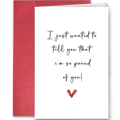 SuperShunhu Proud of You Card, Well Done Card, Congratulations Card for Friends Son Daughter, Graduation Card, New Job Card, Encouragement Card