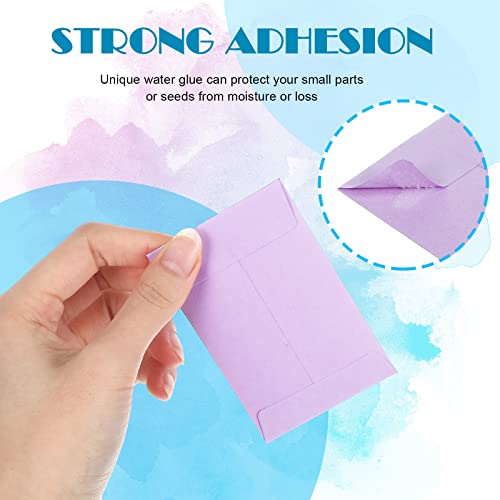 Geyee 500 Pcs Colorful Self-Adhesive Coin Envelopes 2.25 x 3.5 Inches - Small Money Wallets