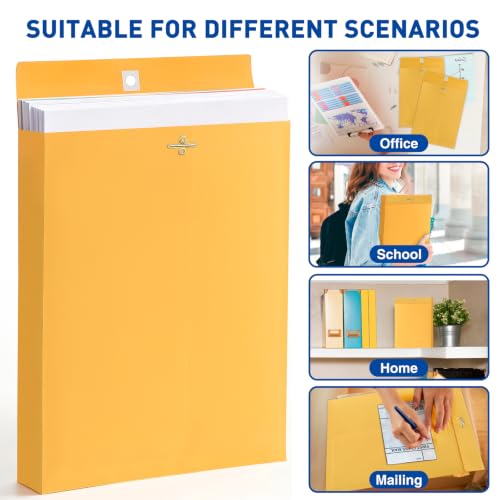 MAXECHO 9x12 Inch Manila Envelopes with Clasp, 20 Pack, Heavyweight Mailing Folders for Business & Office Use