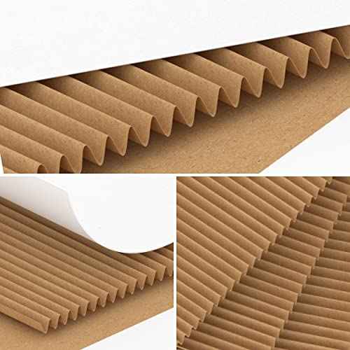 EYMPEU 13x10x2 Inches Shipping Boxes Set of 20 White Corrugated Cardboard Mailing Boxes for Packaging, Small Business, Literature, Mailer