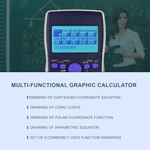iPepul Blue Graphing Scientific Calculator with 10 Modes for Math & STEM