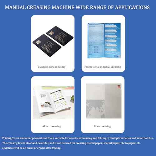 Manual Paper Creaser Creasing Machine,Heavy Duty Creaser Scorer with 2 magnet Backs,A4 Paper Card A3 paper folder creaser scoring tool,commercial office Desktop Paper folding machines card machine