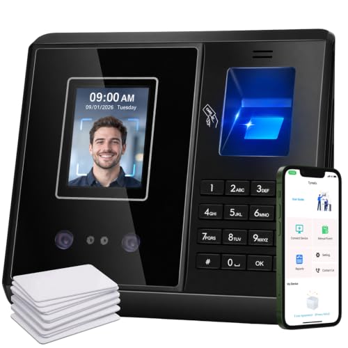 App-Controlled Time Clock for Small Business with Facial Recognition & Payroll Reports