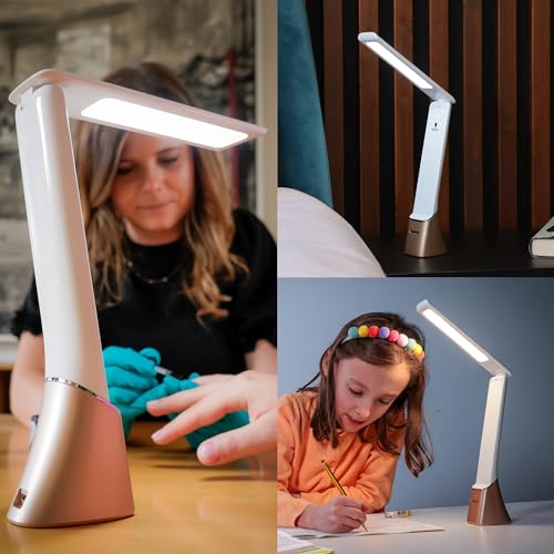 daylight Smart Go Portable Ideal for Reading, Light Therapy, Everyday Tasks, Crafts, Desk Work, DIY, Led, Chargeable lamp, 1 Count (Pack of 1), White