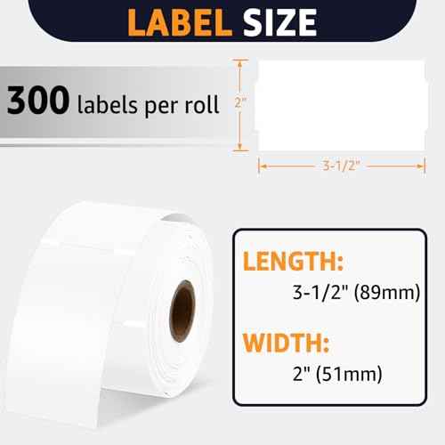 6 Roll (300 Labels/per) Compatible for Dymo 30374 White 2x3-1/2 Business/Appointment Cards Stock Non-Adhesive Label Printer Tape for LabelWriter 450, 450 Turbo, 4XL Printers [NOT FIT 550 & 5XL]
