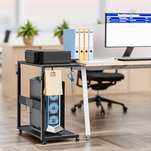 Jane Eyre X-Large Adjustable Gaming Computer Tower Stand - 15-Level Height, 25.9-34.9 in