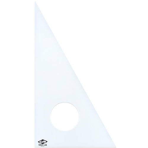 ALVIN Clear Professional Acrylic Drafting Triangle Ruler 30/60 Degrees 24" Model 130C-24 Multipurpose Tool for Drafting, Design, and Architecture, Great for Machining and Woodworking - 24 inches