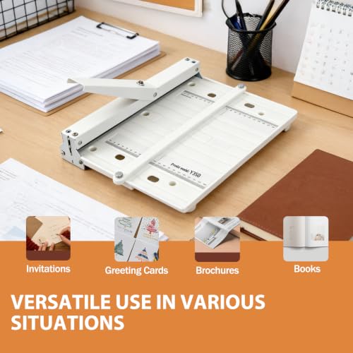 13.78 Inch Manual Paper Creaser with Extended Positioning Block for Precise Folding
