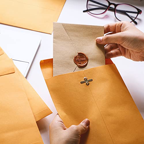 300 Pcs Brown Manilla Envelopes 6 x 9 Inch Bulk Mailing Clasp Envelopes