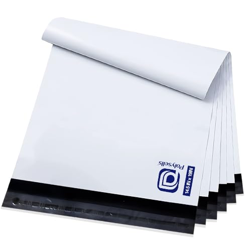 POLYSELLS 14.5x19 Inch Waterproof Poly Mailers - 100 Pack Shipping Envelopes for Clothing & Accessories