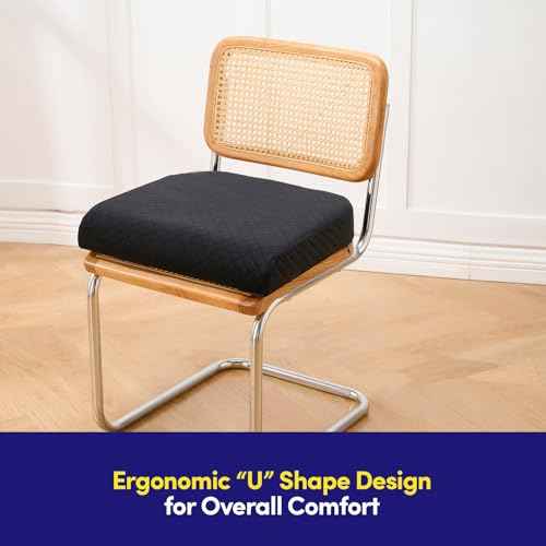 Extra Large Seat Cushion for Office Chair ?- Ergonomic Pillow for Desk Chair, Wheelchair, Airplane, Stadium, Car Seat, Gamers ?? Non-Slip Support Pad for Work, Automotive & Mobility, 19" x 17" x 3"