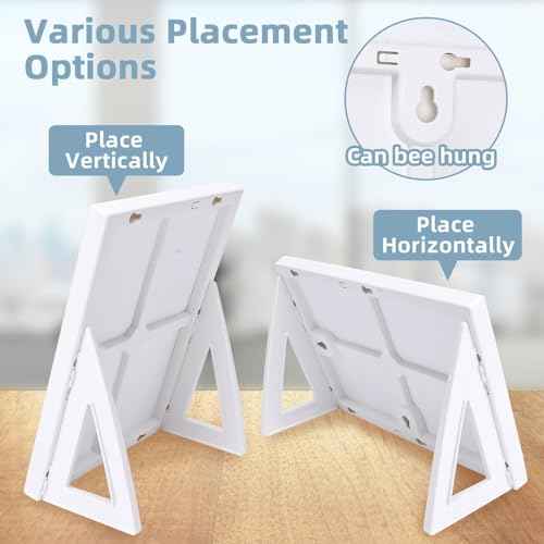 Magnetic Dry Erase Board White Board, 8.3'' x 5.8'', Small Stand-Up or Hangable Desktop Dry Erase White Board, Mini Dry Erase Whiteboard Easel for Desk with One Marker and Two Magnets