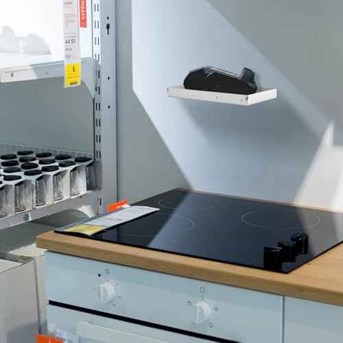 Shimeyao 1 Pack 304 Stainless Steel Printer Tray 10.24 x 6.5 Inch POS KDS Printers Shelf Thermal Printer Stand Mounts to Wall or Shelf Edge, Silver, 4 Mounting Holes Each Side