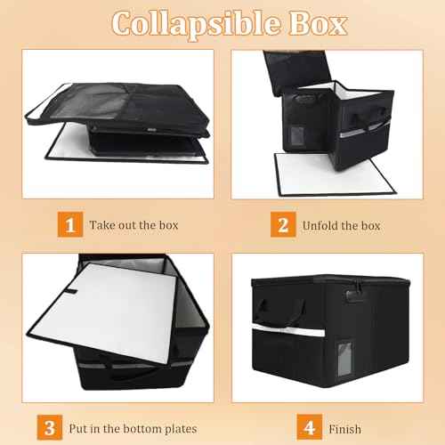 Upgraded 5200¡ÆF Fireproof Document File Organizer Box, Fireproof Storage Filing Cabinet with Lock, Portable Office Safe Box for Hanging Letter/Legal Folder 16.1 x 12.9 x 11in (Black)