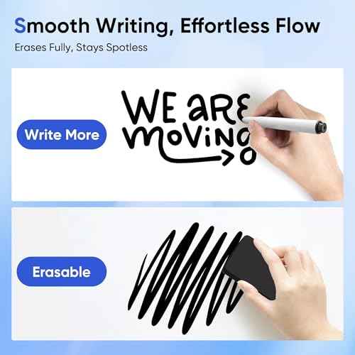 VUSIGN Magnetic Whiteboard for Wall, 36" x 24" Hanging Whiteboards for Office, School, Home, Includes Eraser, Markers, Magnets, Pen Tray, Silver Aluminum Frame