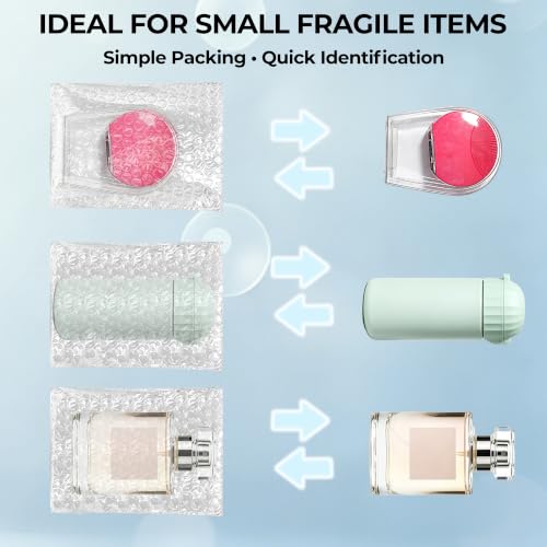 Evadow 100 Pack 6x8 Inch Double-Side Bubble Out Bags for Shipping & Storage