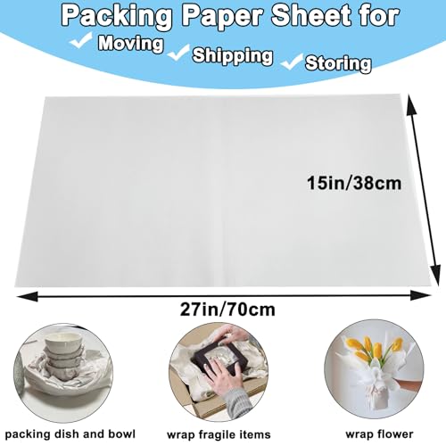 100 Sheets Packing Paper for Moving Shipping, 27”x15”Moving