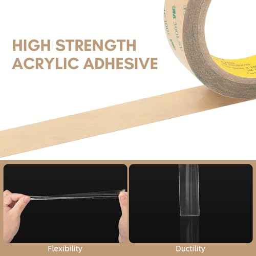 3M 300LSE Double Sided Tape 0.39" x 36 Ft, Clear Mounting Tape for Scrapbook, Heavy Duty Adhesive Tape Electronics, Laptop & Phone Repairs, Arts, Crafts, Leather Work, Card Making ? 1 Pack