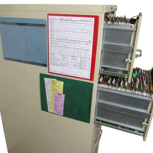 StoreSMART - File Jacket with Magnetic Back - 5-Pack - Clear Plastic - Heavy Duty - FJ85STCM-5