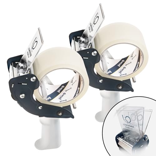 Excell RTS-82891 Low Noise Packing Tape Dispenser, Tape Gun Fit 2 Inch Wide Tape 3 Inch Core for Carton, Packaging and Box Sealing - 2Pack
